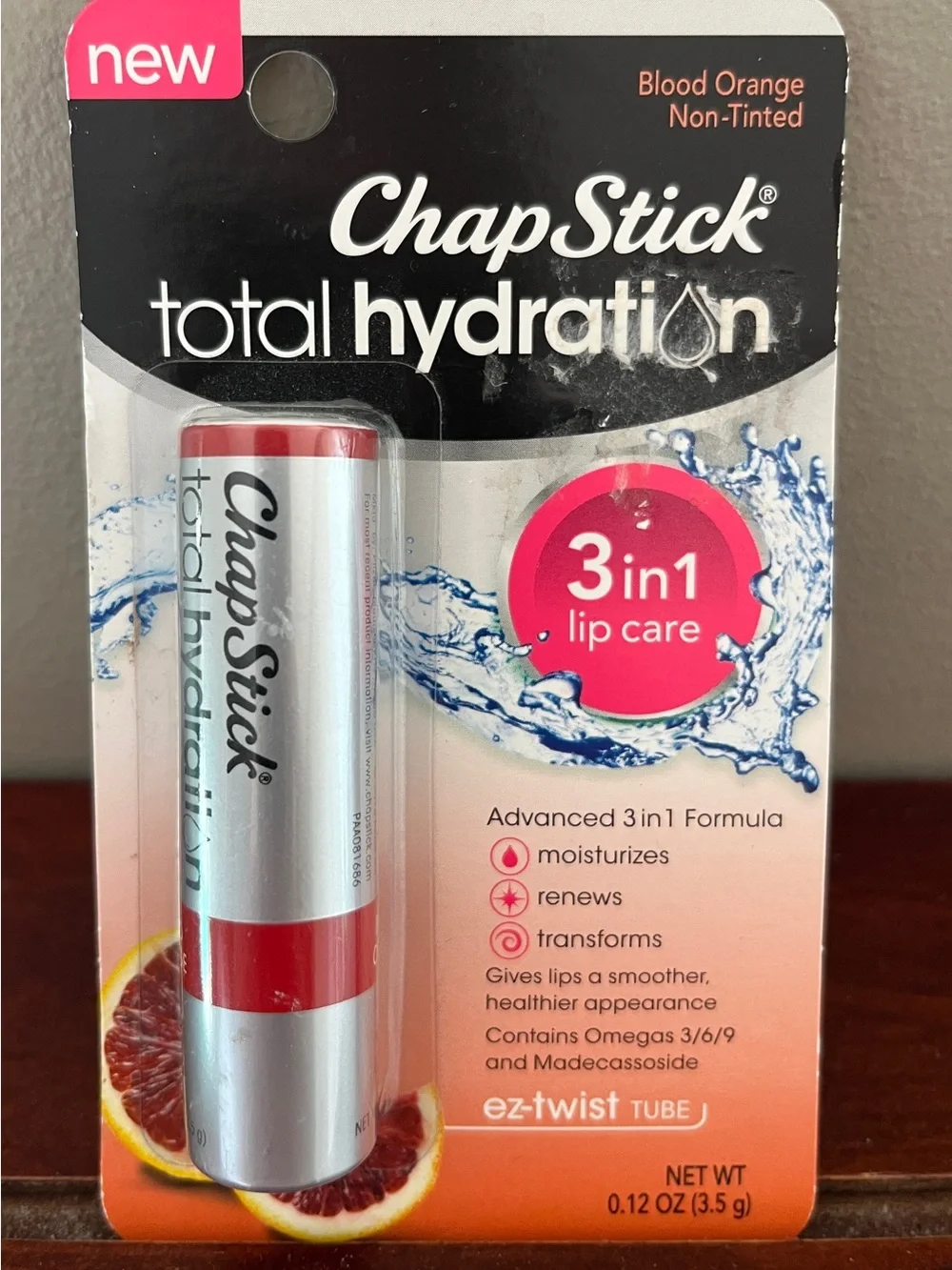 NEW Chapstick Total Hydration Discontinued Blood Orange Lip Moisturizer Balm